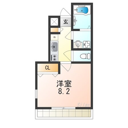 石津川駅 徒歩13分 1階の物件間取画像